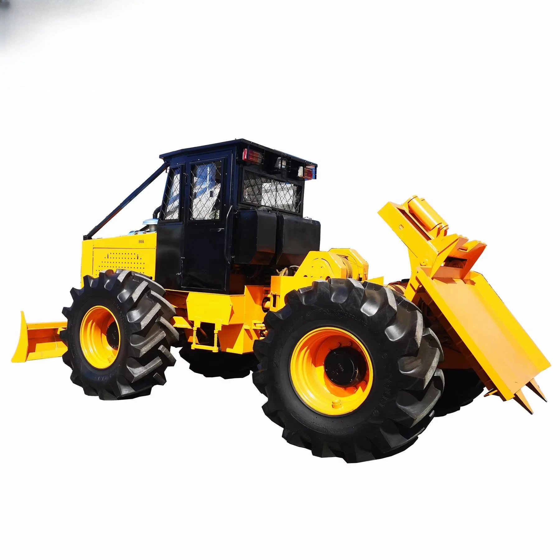 China Forestry Logging Equipment 8 Ton Tires ATV Chains Mini Log Skidder Wood Machine For Sale In Mexico Russia Australia