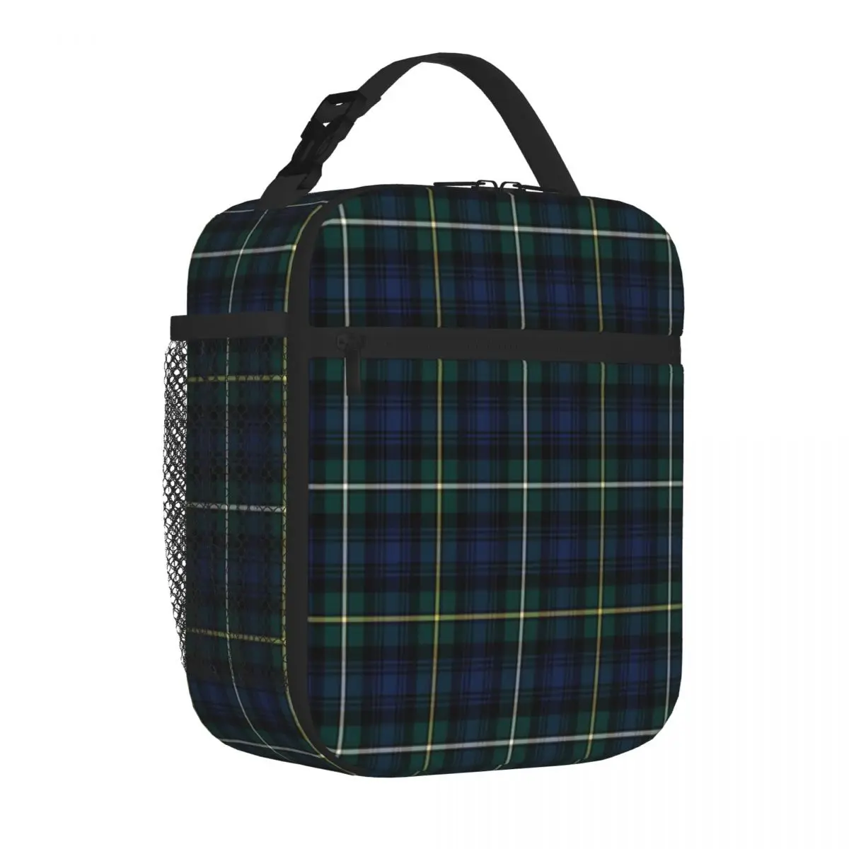 Bestselling Clan Campbell Tartan Solid Color Commuter Lunch Bag Safari Lunch Insulated Tote