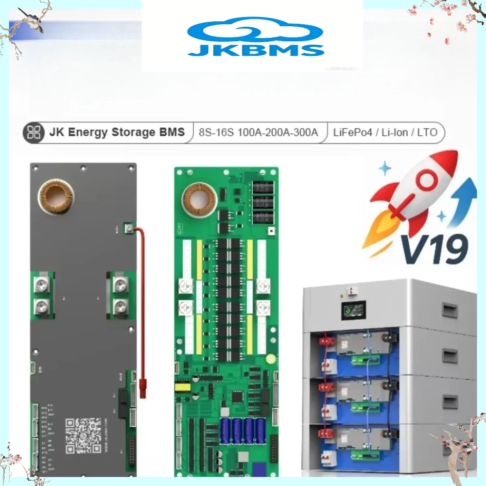 

JK Bms 200A JK-PB2A16S20P Active balance 48V JIKONG Home Energy Storage bms 16S 8S Lifepo4 battery BMS lithium ion battery packT