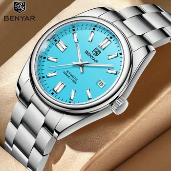 2024 BENYA New Luxury Men&#x27;s Mechanical Watch 10Bar Waterproof Automatic Watch Stainless Steel Sports Diving Men&#x27;s Watch