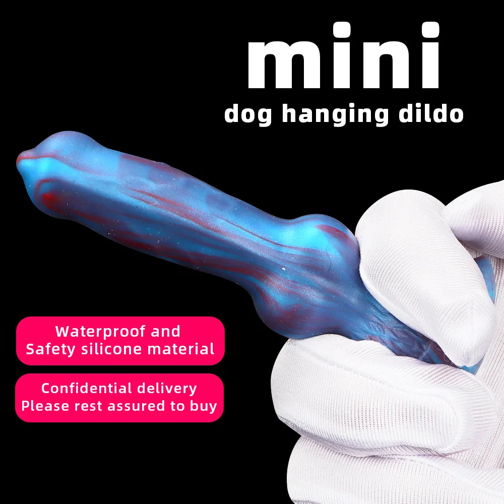 Super Mini Colorful Silicone Dog Dildo Adult Sex Toys For Women Vaginal Massager Animal Penis Masturbate Anus Stimulate Sex Tool