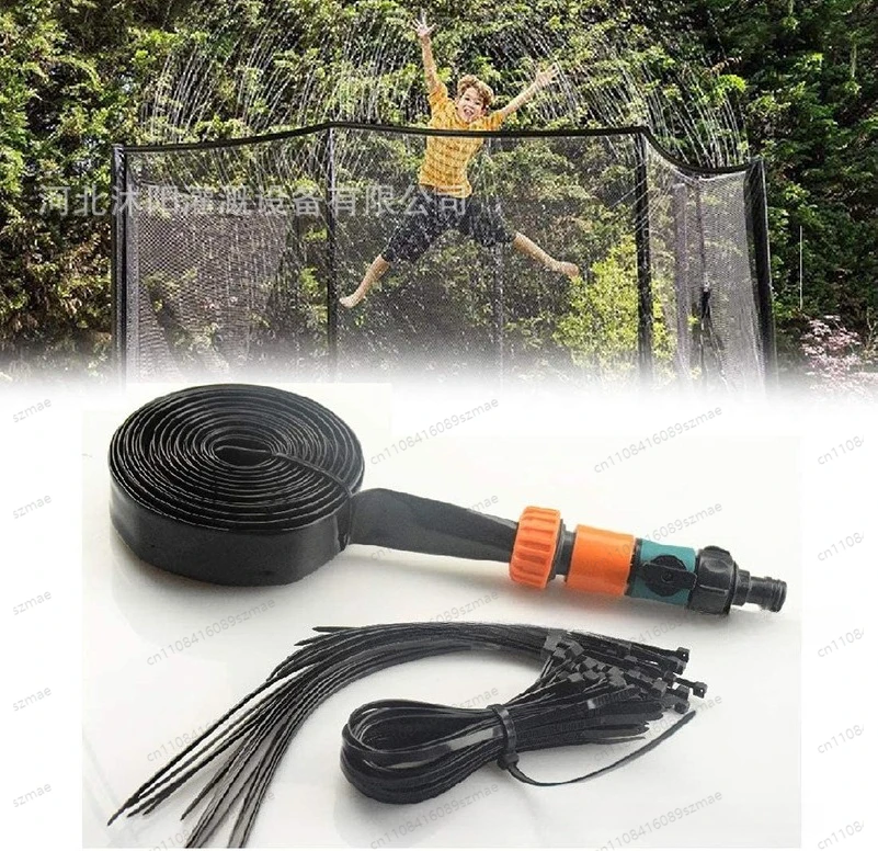 Water Pipe Sprinkler 12M Portable Easy Installation Spray Set for Outdoor Garden Yard Entertainment