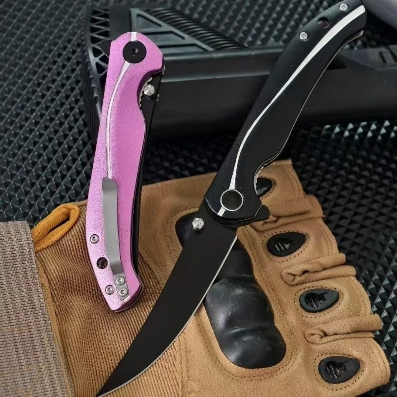 

New D2 Blade Aluminum Alloy Handle Folding Pocket Outdoor Camping Knife Tactical Hunting Portable Utility Fruit Knives EDC Tools