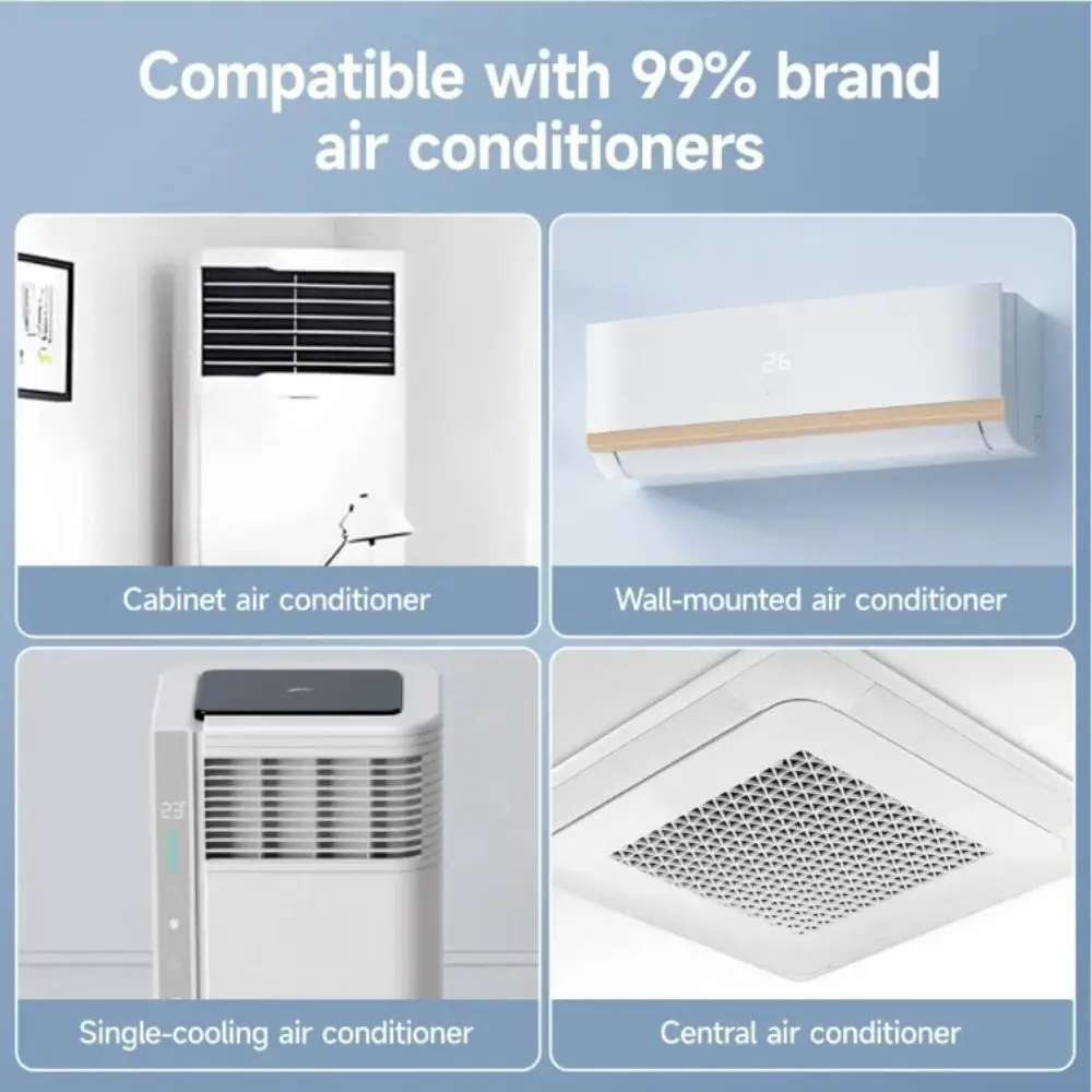 Temperature Display Universal Remote Control Thermometer Function Mini Size Air Conditioner Remote CR2032 Battery