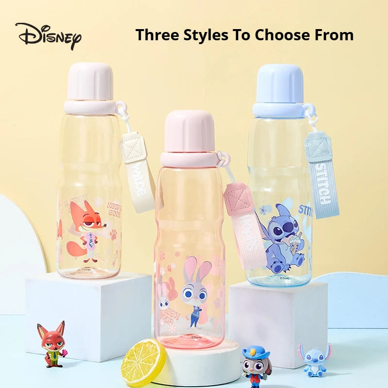 

Бутылка для воды Disney, подходящая для школы, из тритана, большой емкости, спортивная, портативная, с прямым отверстием для питья, 650 мл