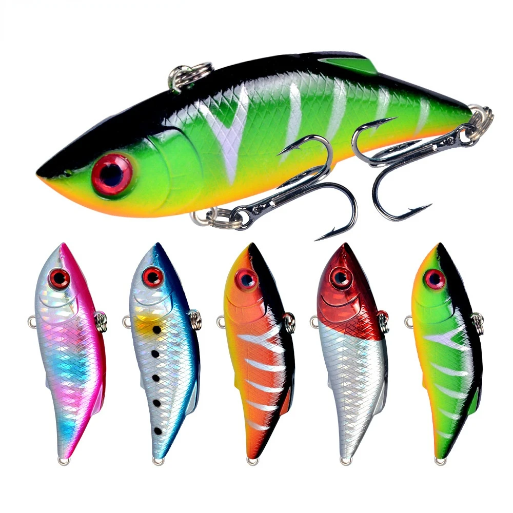 1PCS VIB Fishing Lure Lead Swim Minnow Wobbler Hard Bait 7cm 10g Artificial Crankbait Winter Sea Fishing Bass Diving Swivel Bait