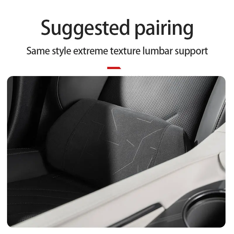 For ZEEKR 001 2025 2024 Suede neck pillow lumbar support Headrest backrest cushion car seat accessories