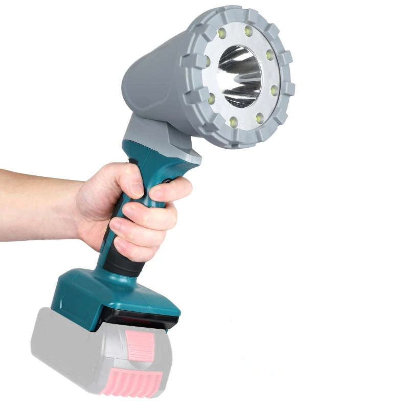 Portable LED Work Light Flashlight Spotlight for Indoor&outdoor Use for Makita/Milwaukee/Bosch/Black & Decker 18–20V Battery