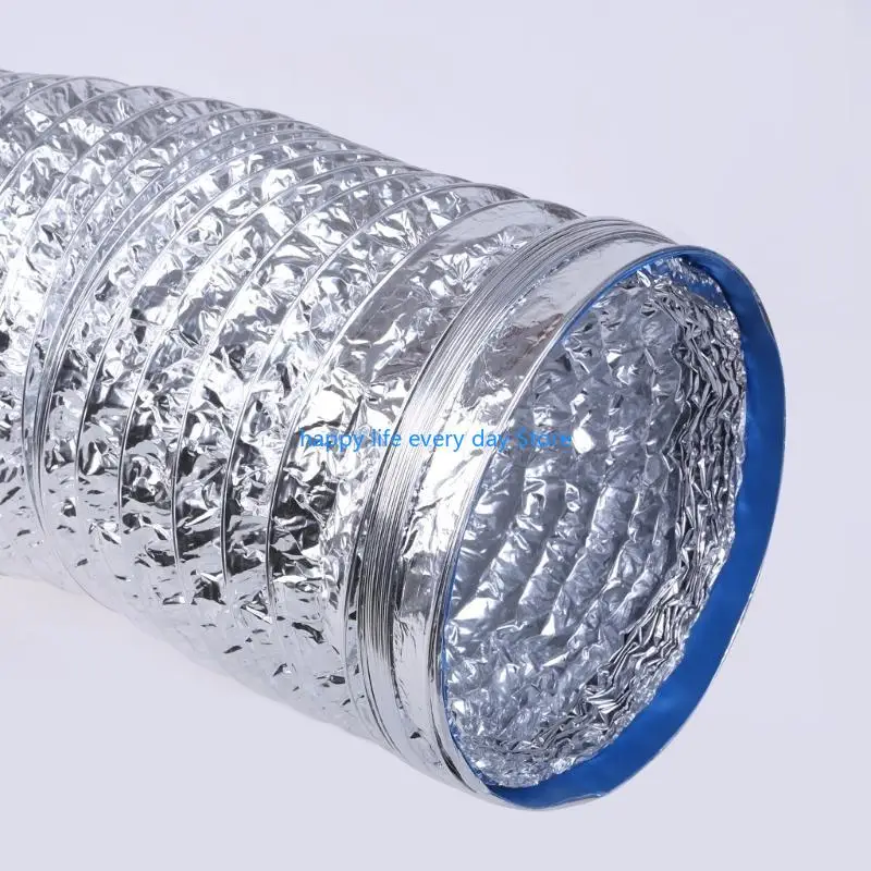 

T8UC 8Inch Aluminum Dryer Vent Tube Dryer Vent Hose Fire-proof Heat Resistant Ventilation for Exhaust Fan 1.5/3.0M