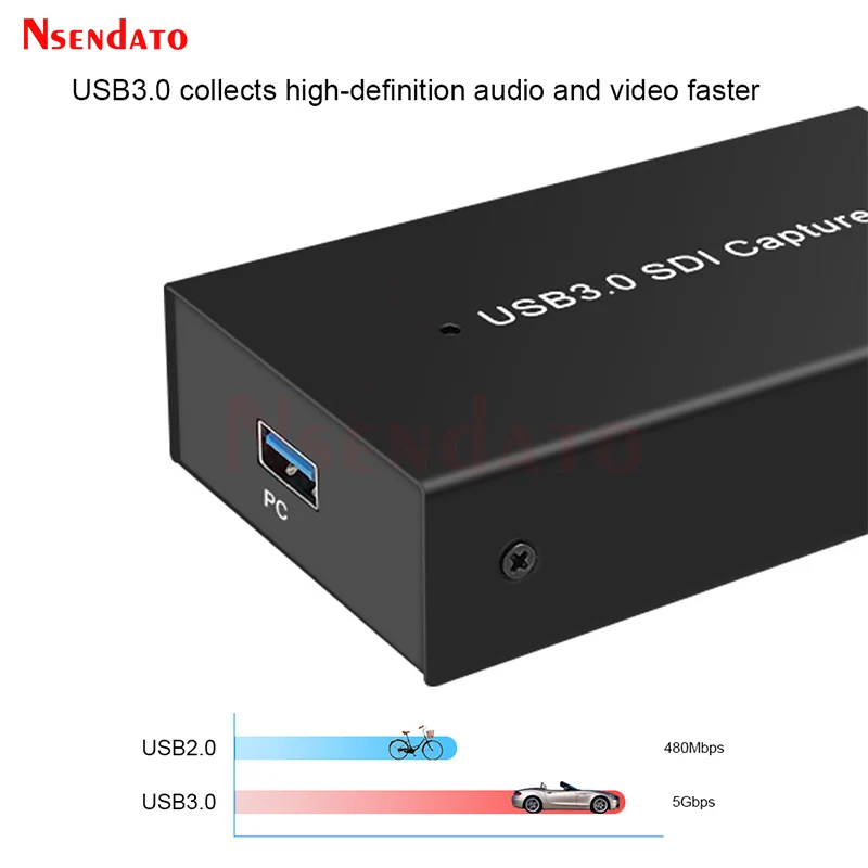 Ezcap262 SDI to USB3.0 비디오 캡처 카드 녹음기 박스, 풀 HD 1080P 60ps USB 3.0 SDI 게임 캡처, PS4 캠코더 라이브 스트림용