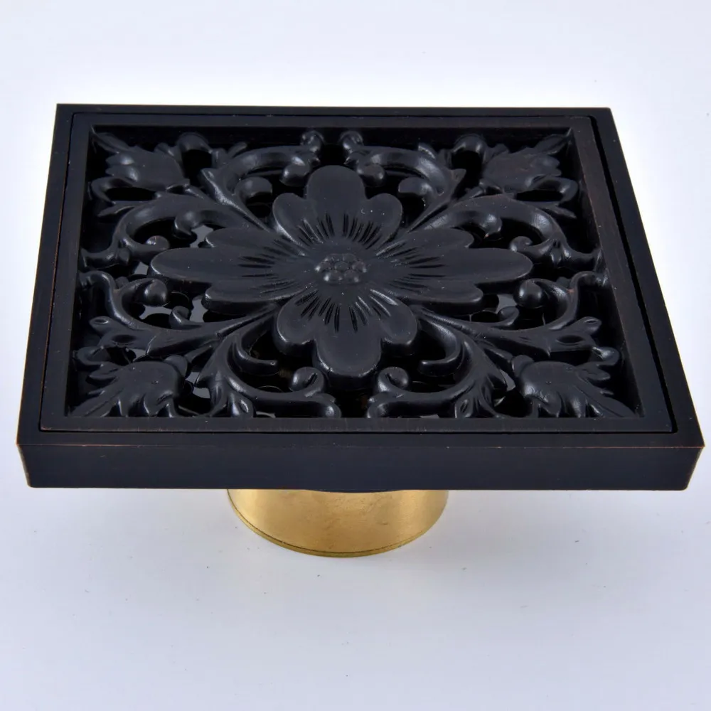 Black Oil Rubbed Brass Bathroom Floor Anti-odor and Insect-Proof Shower Drain Dhr066