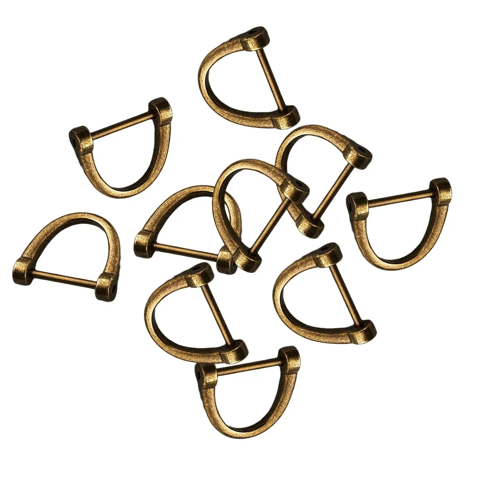 5 x 10Pcs D Rings Handmade Hoop Metal Buckles for DIY Collar