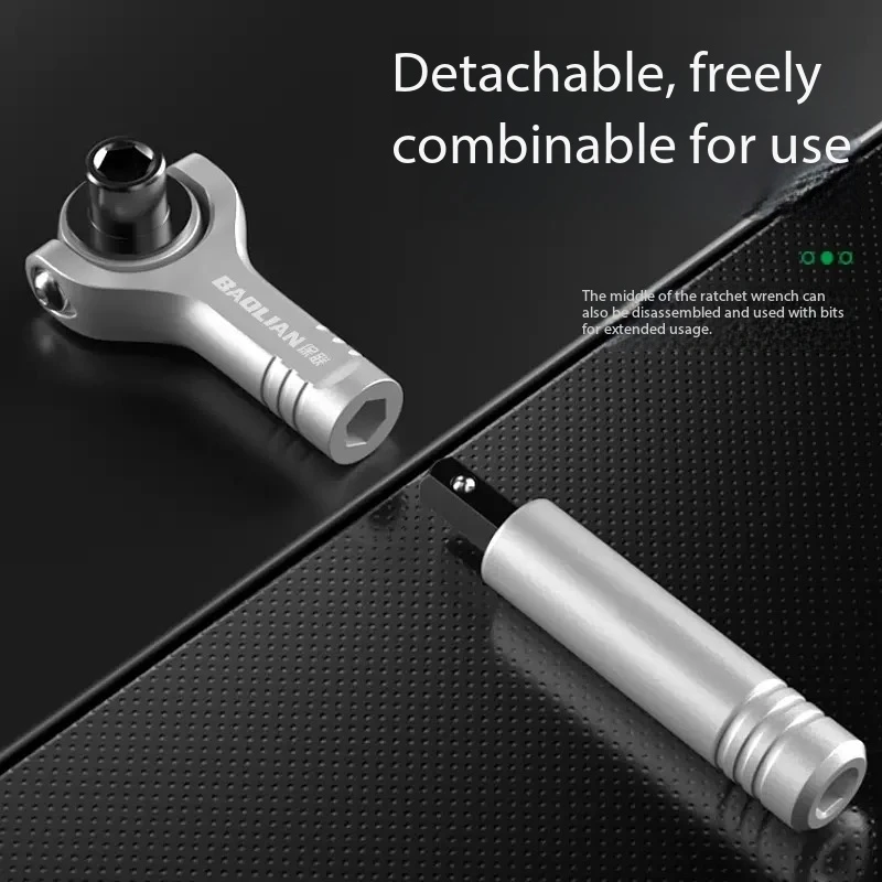 Universal Ratchet Screwdriver Multifunctional Adjustable 90° Forward And Reverse for Small Space Home Maintenance Tool