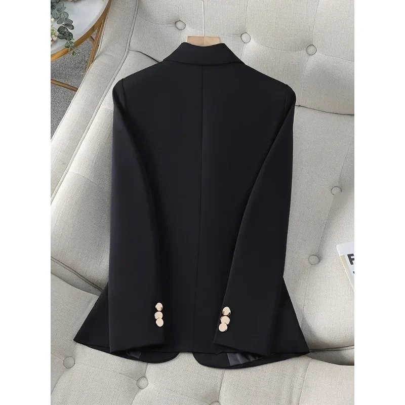 Fashion Ladies Blazer Women Jacket Apricot Coffee Black Long Sleeve Single Button Female Business Work Wear Slim Formal Coat