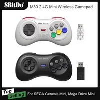 8BitDo M30 2,4G Mini controlador de juego Gamepad para Sega Genesis Mini y Mega Drive Mini accesorios de consola de juegos
