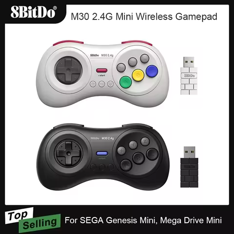 8BitDo M30 2.4G Mini Gamepad Game Controller for Sega Genesis Mini and Mega Drive Mini Game Console Accessories