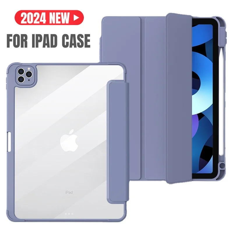 For iPad Case Pro 13 2024 air 11 inch M2 4th 5th 6th12.9 2022 10.2 9/8/7 10th Generation Cover Funda For iPad Air 5 4 10.9 Cases