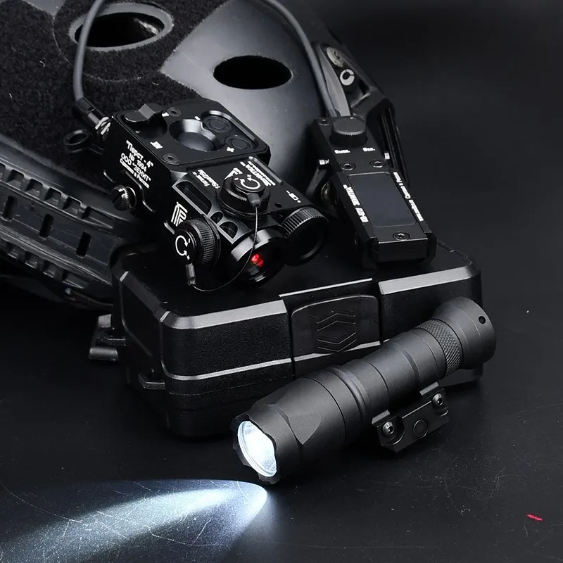 Tactical PERST AII Metal PERST 4 AR15 flashlight Red Green Blue Indicator M300A M600C Hunting Scout Light Fit 20mm Rail SF