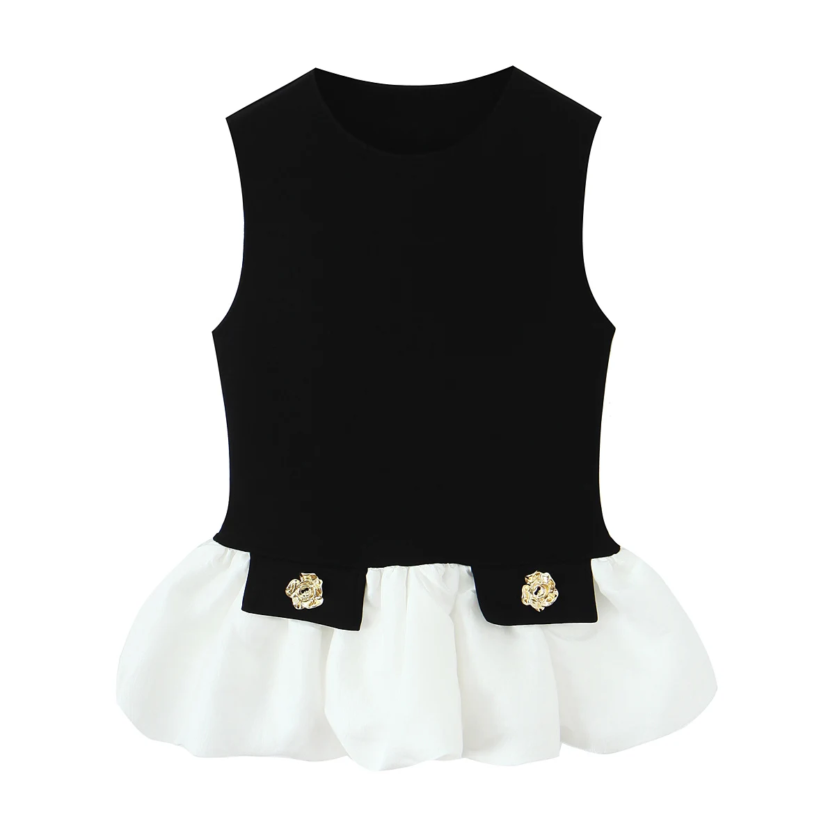 

Женский жилет, летний новый стиль, черный с белым цветом, эластичный топ без рукавов, женский элегантный изысканный уличный топ