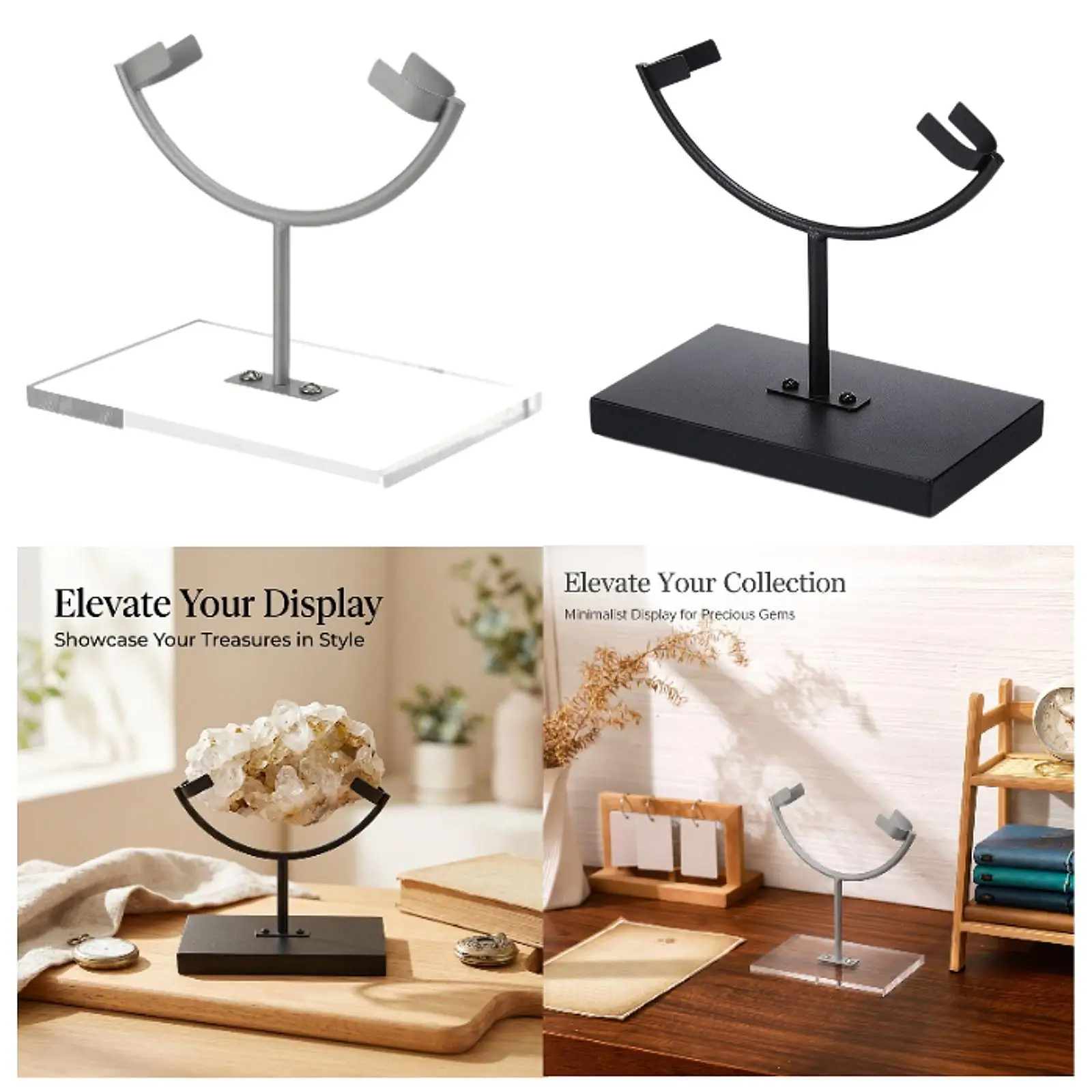 Crystal Display Stand Crystal Holder Displaying Sturdy Easel Holder for Home Desktop Fossils Collectibles