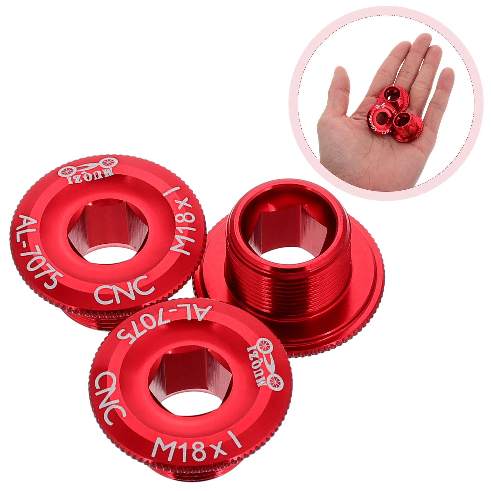 

3 Pcs Bike Bicycle Crank Arm Left Fixing Bolts Aluminum Alloy Aluminium Crankset