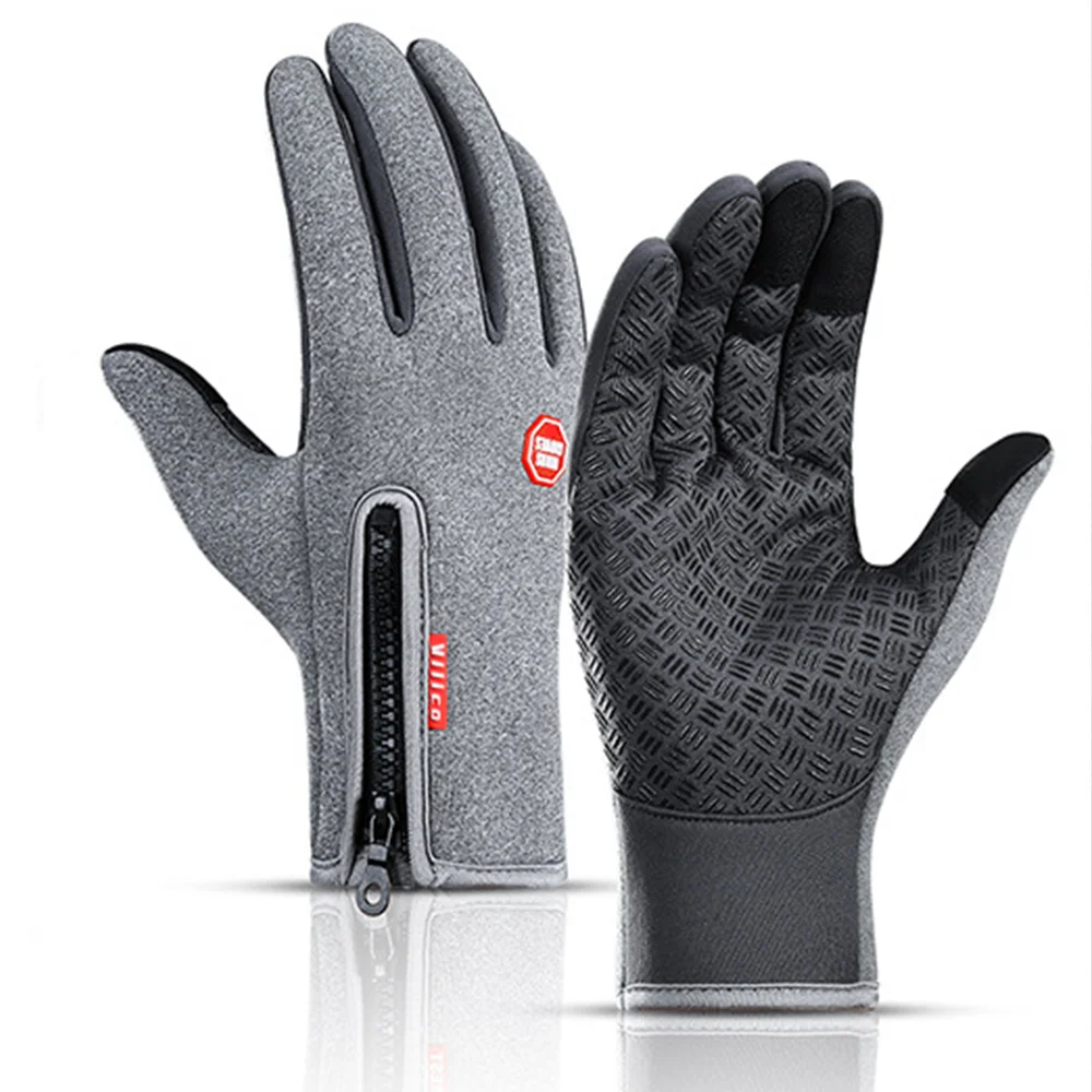 Autumn Winter Warm Cycling Gloves Thermal Outdoor Sport Running  Bicycle Ski Gloves for Camping Hiking Motorcycle Gloves Men