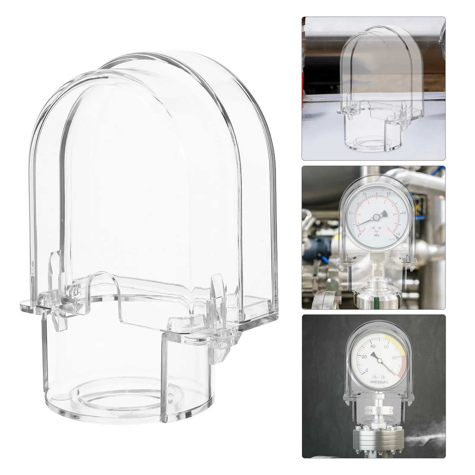 

Transparent Square Pressure Gauge Protector Cover For Outdoor Use Anti-Impact Waterproof Case For Ac Tank Regulator