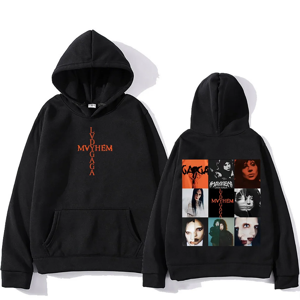 

Lady Gaga Mayhem New Album 2025 Hoodies Fashion Men/Women Harajuku Retro Graphic Pullovers Hip Hop Unise Loose Sweatshirts Hoody