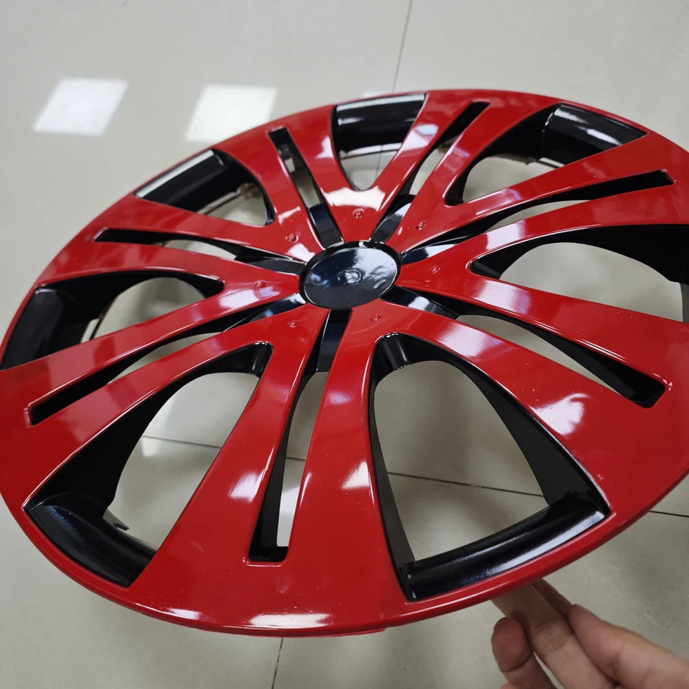 4pcs/set 16 Inch Car Wheel Hub Caps for Steel Iron Rims, R16 Wheel Hubs Trim Cover Decorative ABS Plastic Glossy Wheel Cover