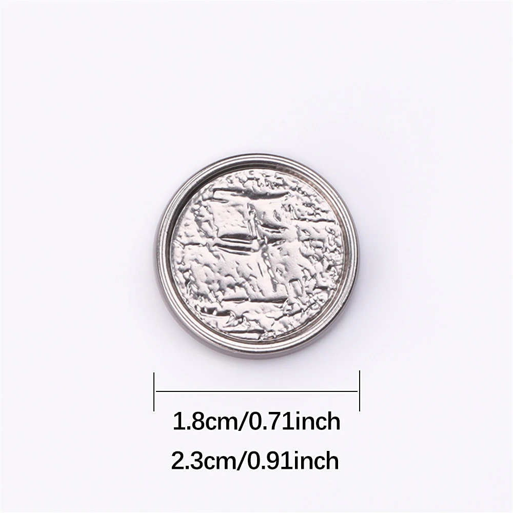 10pcs 18/23mm Crinkle Metal Round Buttons for Coats/Suits- Antique Gold & Silver Round Buttons,DIY