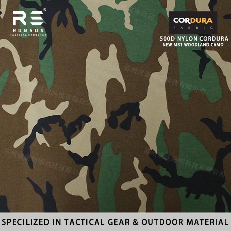 500D Nylon Cordura New M81 Jungle Camo Water-Resistant PU Coated for Tactical Gear Backpack Military Rucksack Camping