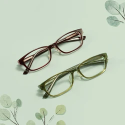 Acetate In Thick Frame Small Rectangular Full Rim Eyewear Frame Vintage Colorful Spectacle For Optical Prescription Lenses