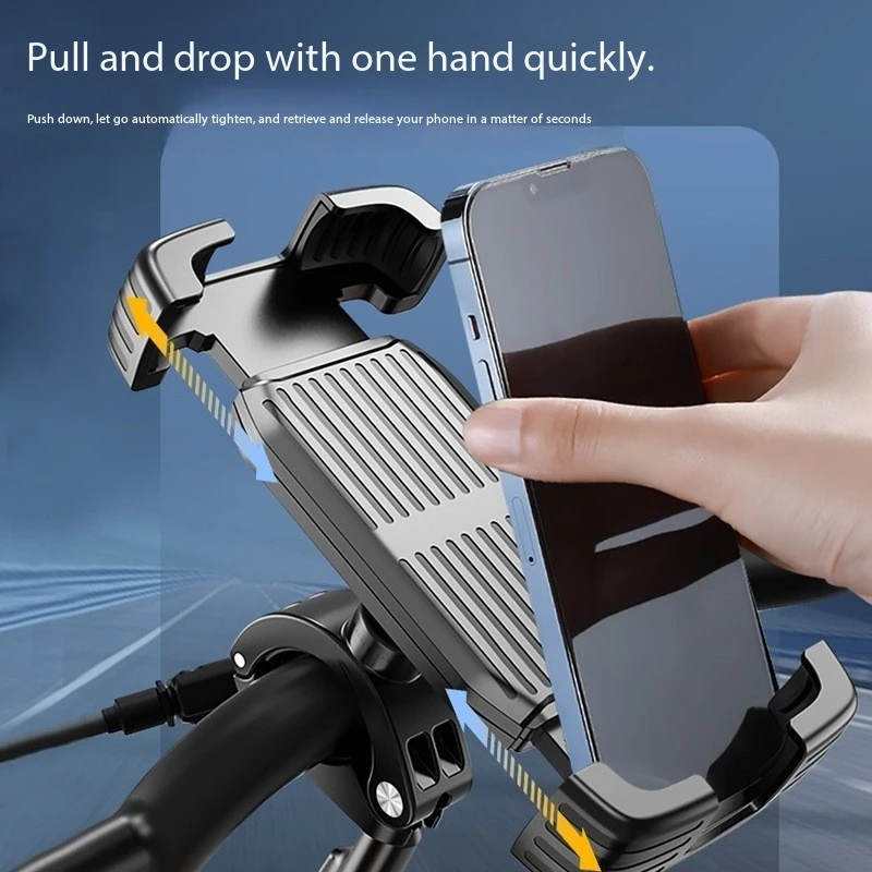 

Mobile Phone Holder Motorcycle Bicycle Supplies Mobile Phone Holder Handlebar Anti Vibration Rearview Cellular Electric Scooter