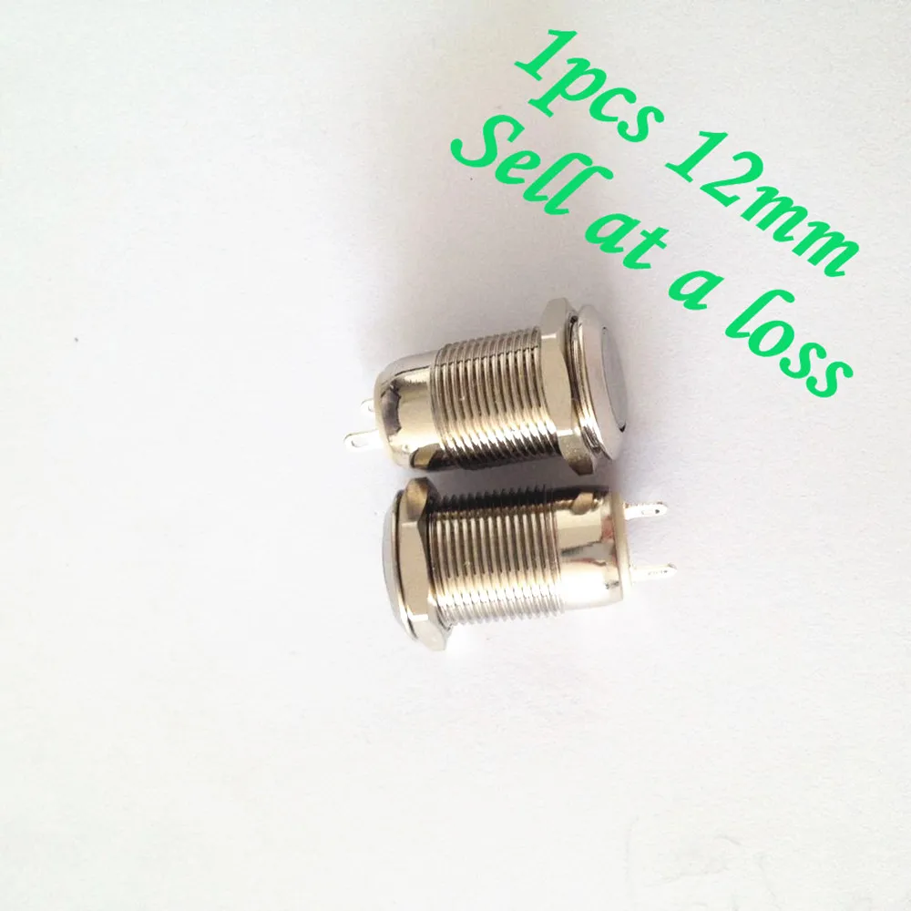 

1pcs L254 Automatic Lock Button 12mm Stainless Steel Metal Push Waterproof Switchs For Car Modification Light Drop Shipping