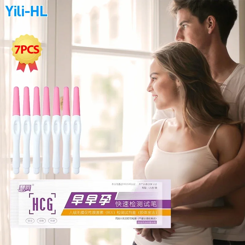 

Early Pregnancy Test Pen for Women HCG Testing Kit Strip Female Urine Measuring Pregnancy Check One Step 99% Accuracy 7pcs