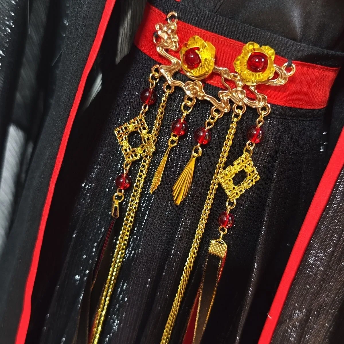 Oude stijl rok 1/4 BJD poppenkleertjes, 1/3 oom pop jurk zwart en rode jurk gratis verzending