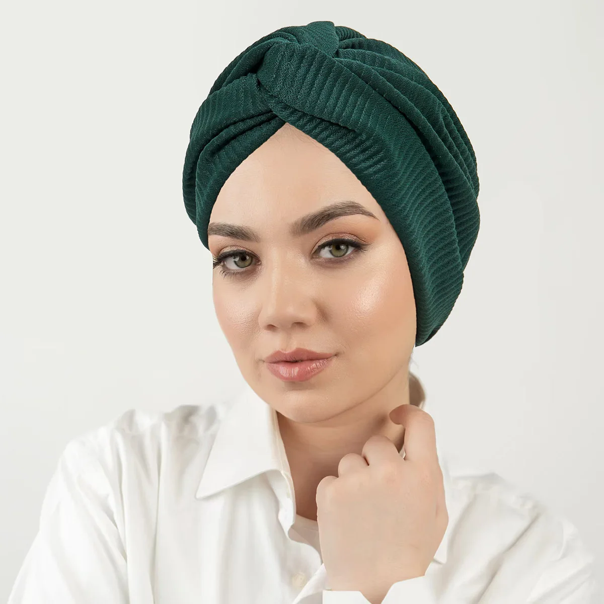 

Muslim Women Twist Knot Turban Beanies Bonnet Inner Hijab Hat Indian Headscarf Stretch Chemo Cap Hair Loss Head Wrap Turbante
