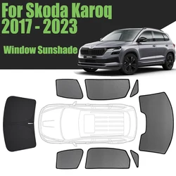 Custom Car Window Sunshade For Skoda Karoq 2017 - 2023 Magnetic Curtain Mesh Front Windshield Frame Curtain