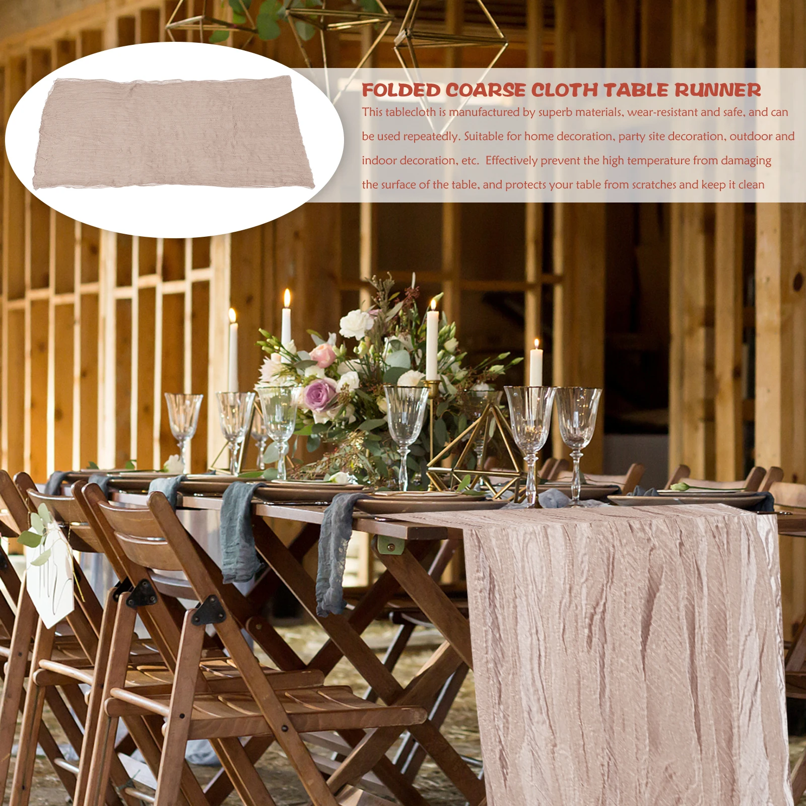 

Rustic Table Cloth Decor Table Runner Cheesecloth For Wedding Party Bridal Shower Holiday Vintage Tablecloth Dirt