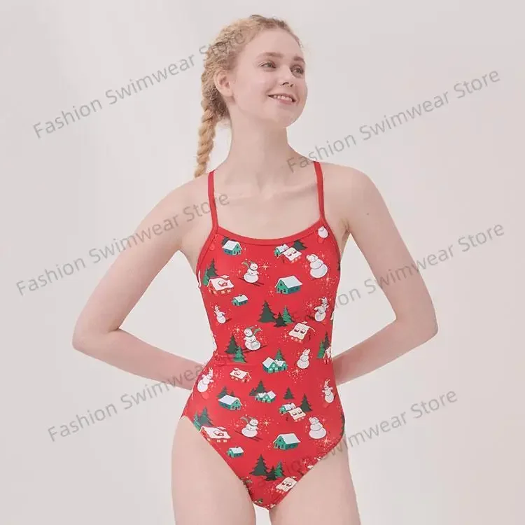 ใหม่เซ็กซี่ชุดว่ายน้ํา One Piece ผู้หญิง SLIM FIT Bal Professional Racing สาวหวานสบายๆวันหยุดชุดว่ายน้ํา