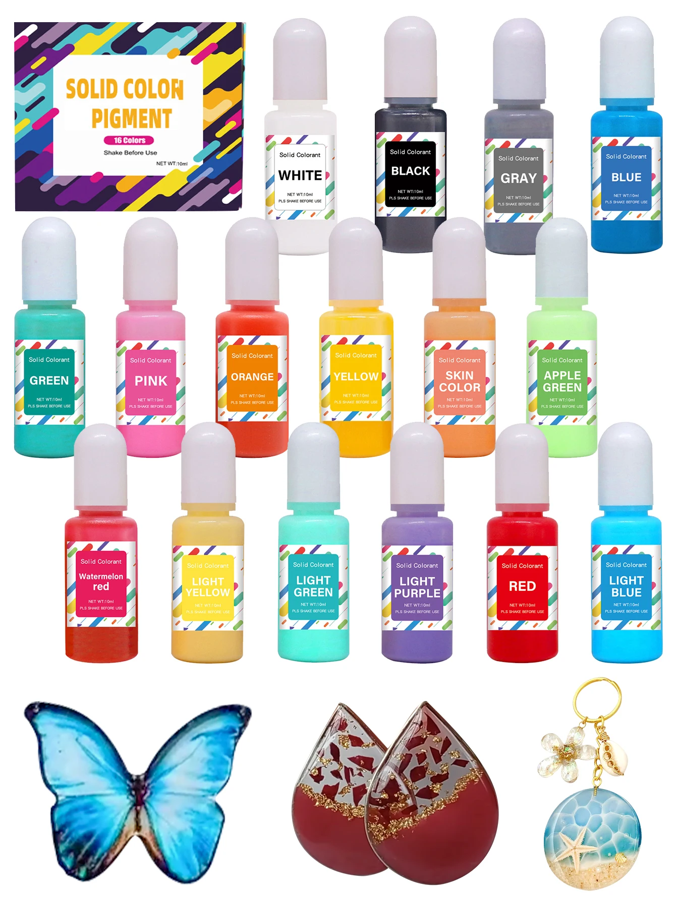 

Epoxy Resin Pigments Kit DIY Candle Soap Supplies Dye Liquid Colorant Jewelry Making Set Silicone Molds For Epoxy Resin Crafts