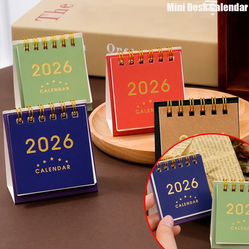 

Мини-календарь 2026, офисные школьные принадлежности, календарь, настольный календарь, ежемесячный планировщик, настольные аксессуары, декор, запись, офисные канцелярские принадлежности