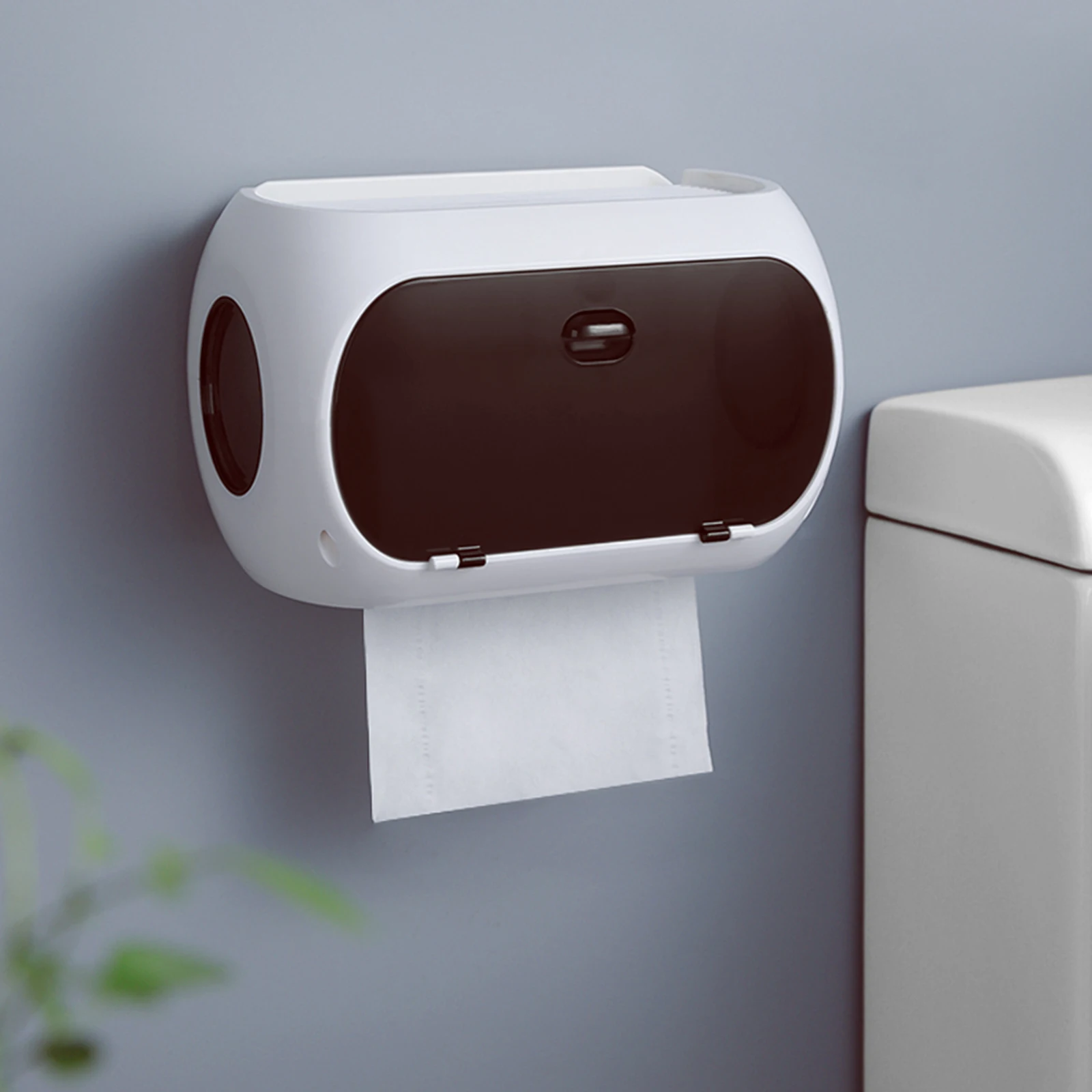 A paper towel rack ABS，Convenient，Self-adhesive