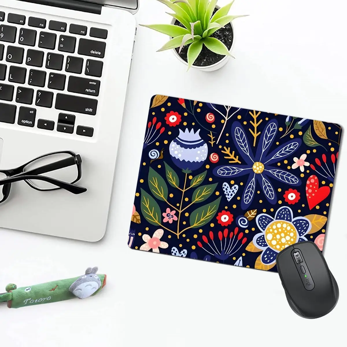 Venda quente vintage flores impressão quadrado mouse pads bloqueio borda gaming mousepad tapete de teclado tapetes de mesa 30x25cm