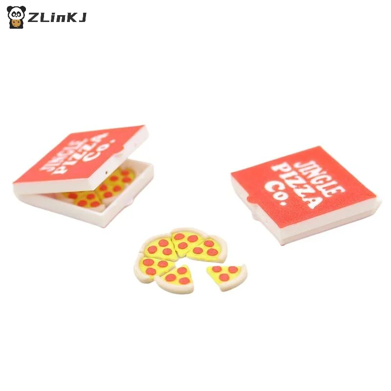 ▶1/12 Dollhouse Simulation Mini Pizzas Model With Pizza Box Dollhouse Kitchen Food Decoration Dolls House Pretend Play Toys view 6