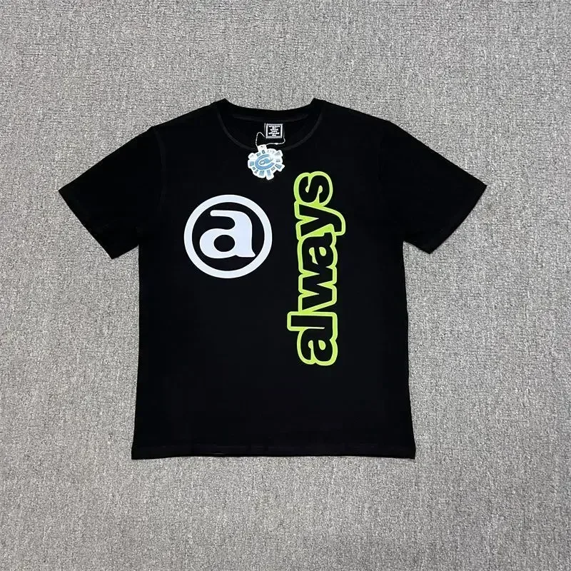 

Men and Women Couple Crew Neck T-shirt Ida Sply American Trendy Brand Fun Printing Short Sleeve Summer New Pure Cotton Loose
