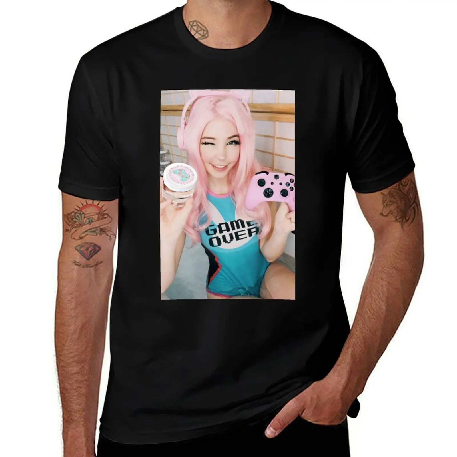 

Belle Delphine Gamer Girl T-Shirt Retro Graphic Print T-Shirt