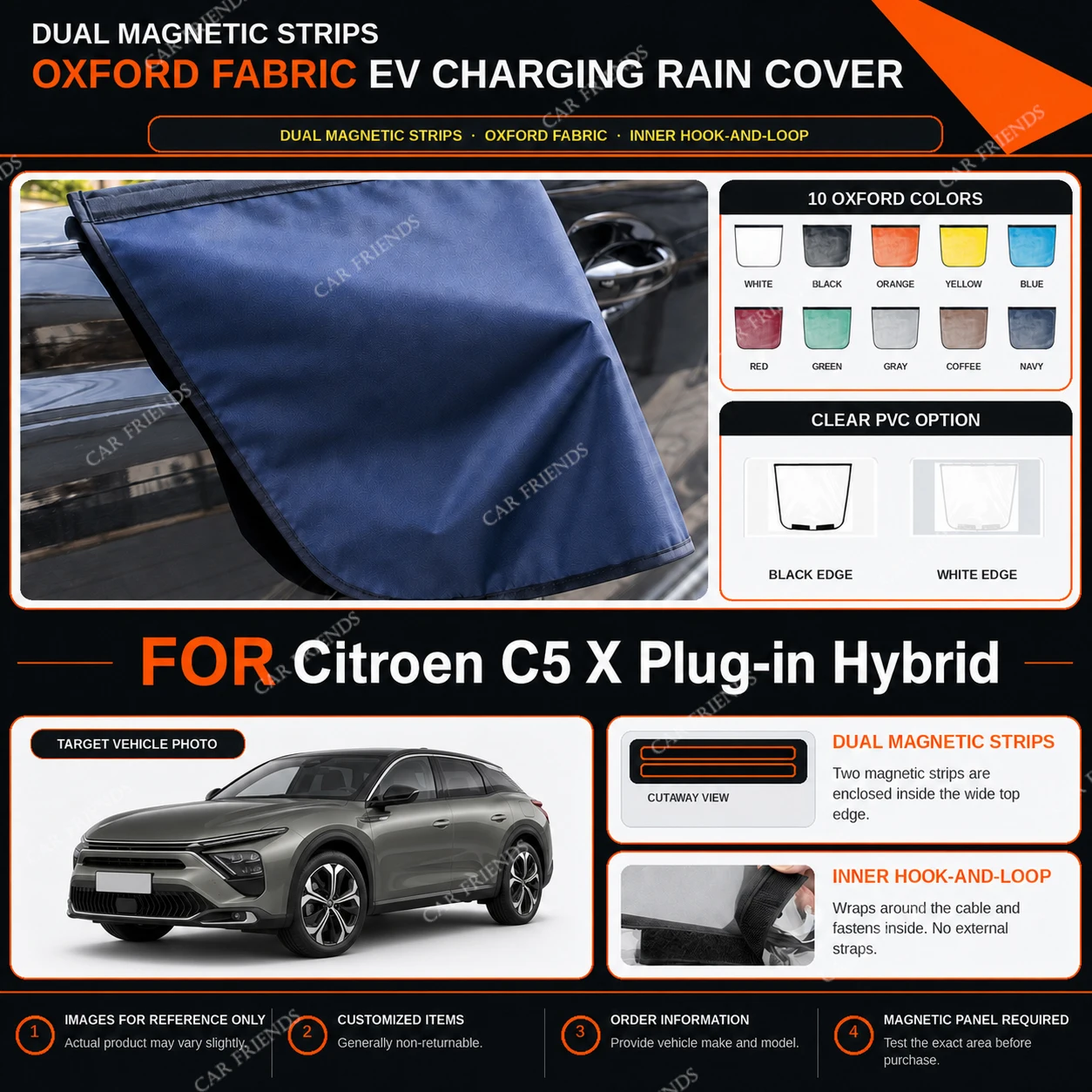 capa-de-protecao-para-porta-de-carregamento-de-veiculos-eletricos-em-tecido-oxford-para-citroen-c5-x-hibrido-plug-in-com-tiras-magneticas-duplas-repelente-a-Agua-para-uso-externo