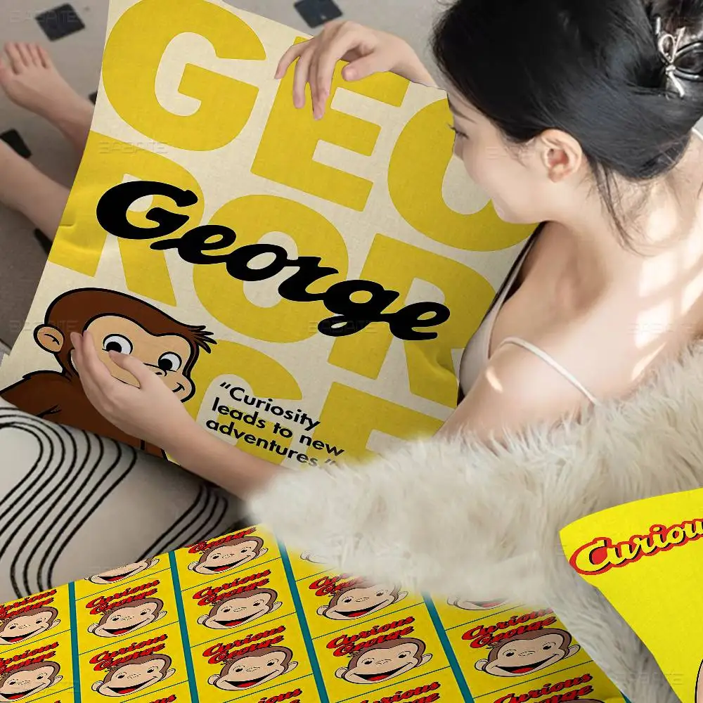 G-George The C-Curious Monkey Cushion Cover Pillowcase Upholstery Sofa Throw Pillow Home Decor Pillowcas