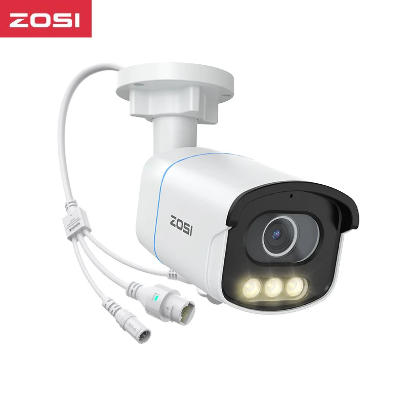 ZOSI C186 Aurora Lux True Color Night Vision 5MP 3K PoE Security IP Camera Outdoor,F1.0 Large Aperture, 1/1.79